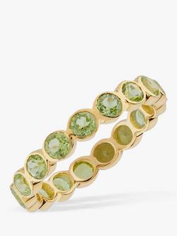 Auree Ortigia Peridot Band Ring, Green/Gold, Green/Gold