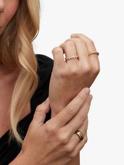 Auree Ortigia Moonstone Band Ring, White/Gold - view 2, White/Gold