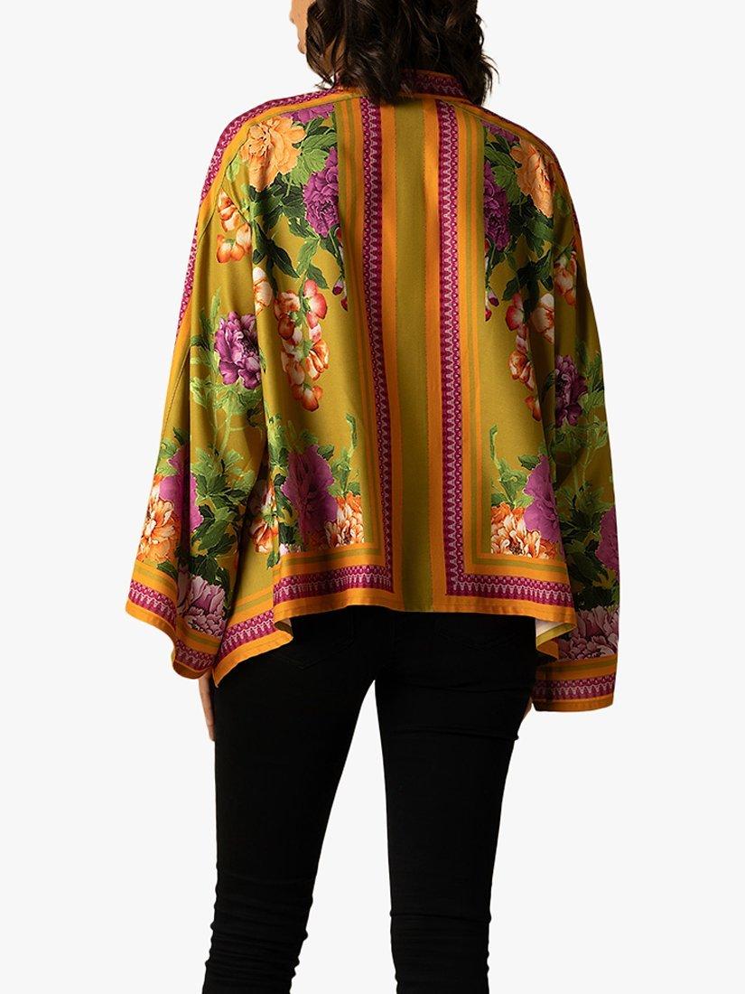 Product image 3 of 3, which shows Raishma Alina Bright Floral Loose Shirt, Green, 16