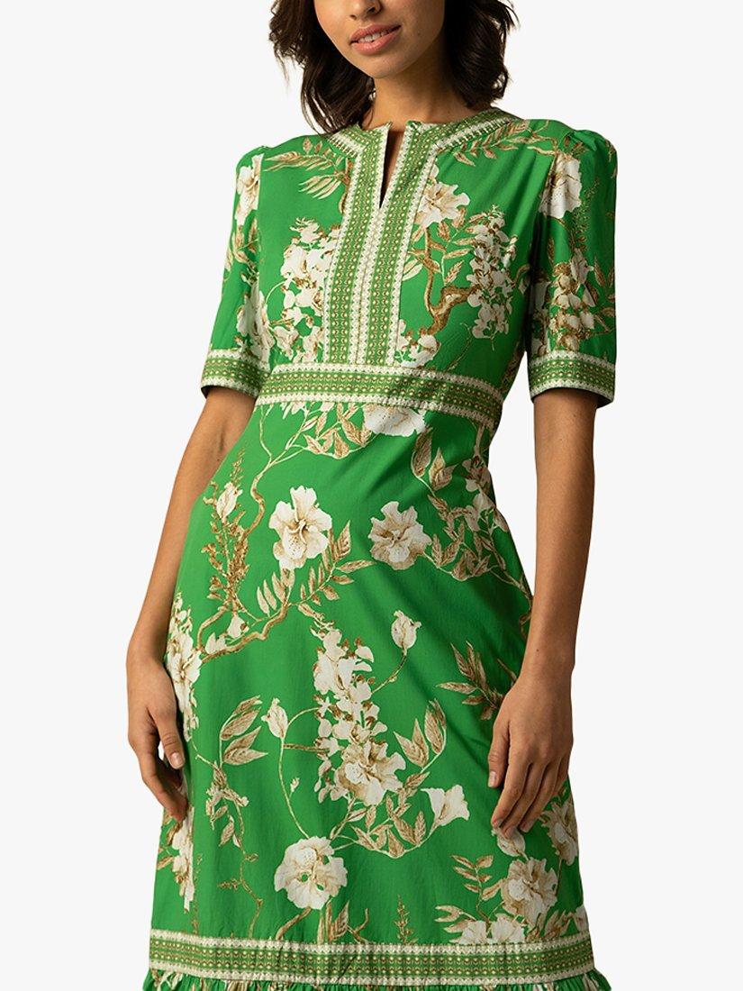 Product image 2 of 3, which shows Raishma Darcie Floral Maxi Dress, Green, 10