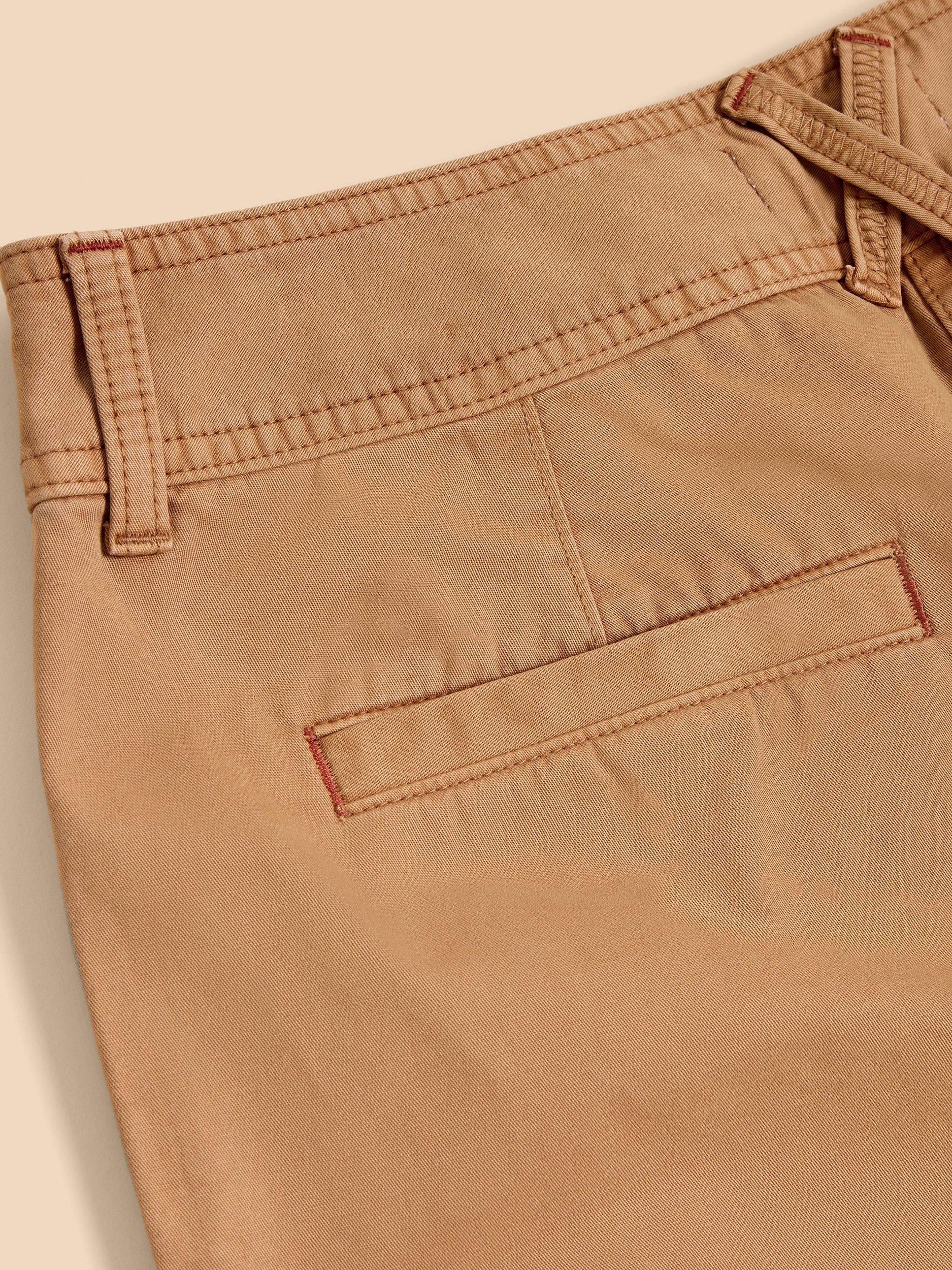Product image 6 of 7, which shows White Stuff Carlie Cotton Cargo Shorts, Dark Natural, 6