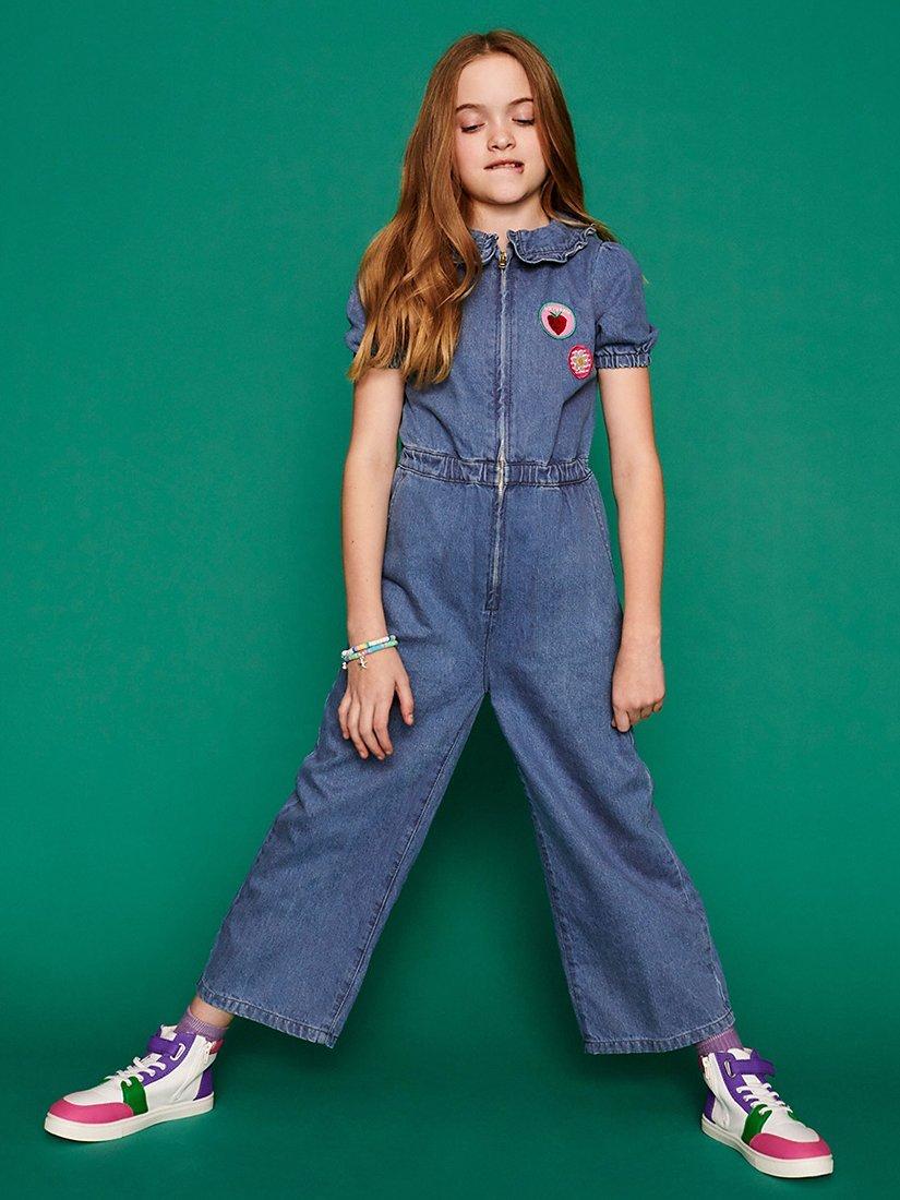 Girls fashion denim romper