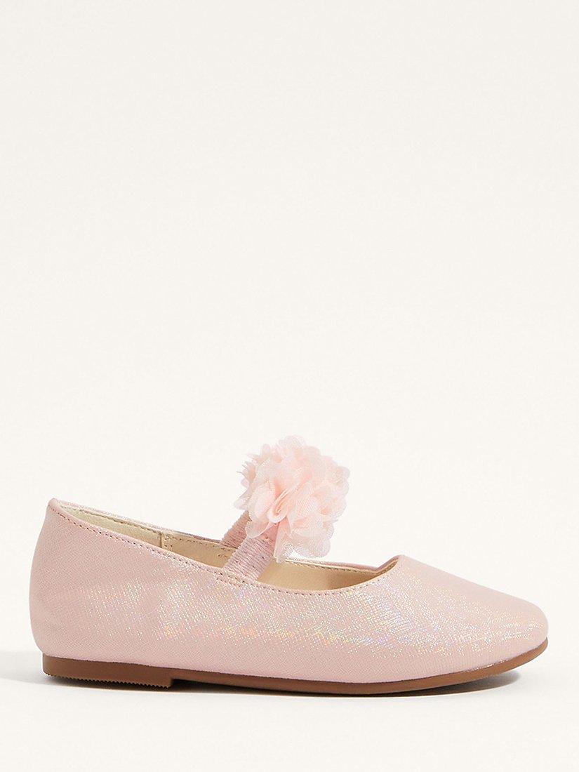 Product image 1 of 3, which shows Monsoon Baby Corsage Walker Shoes, Pink, C2