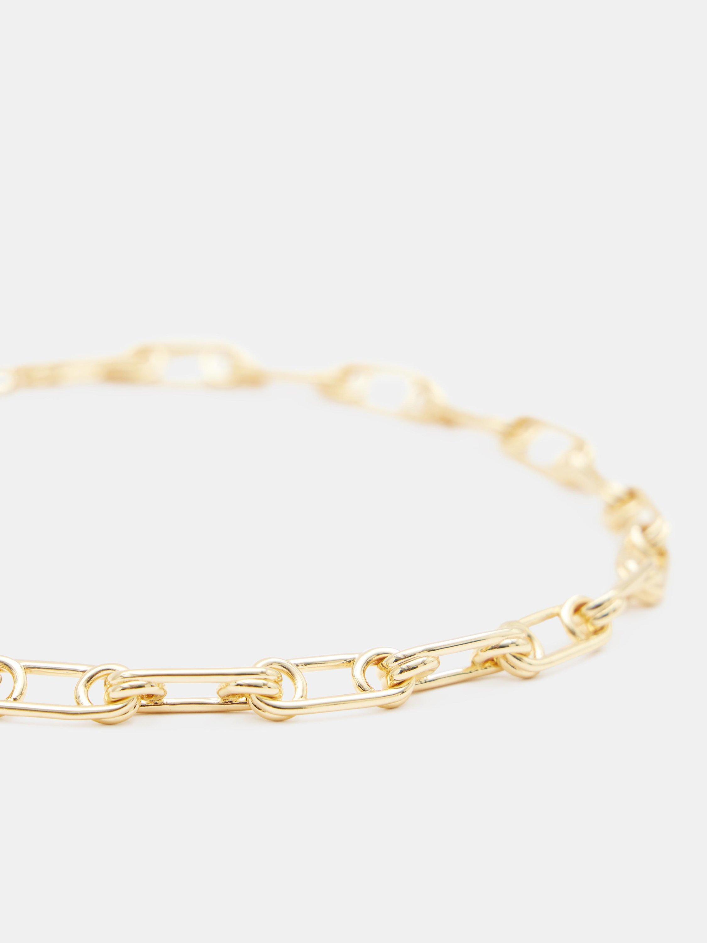 Product image 4 of 4, which shows HUSH Josey Chain Link Necklace, Gold