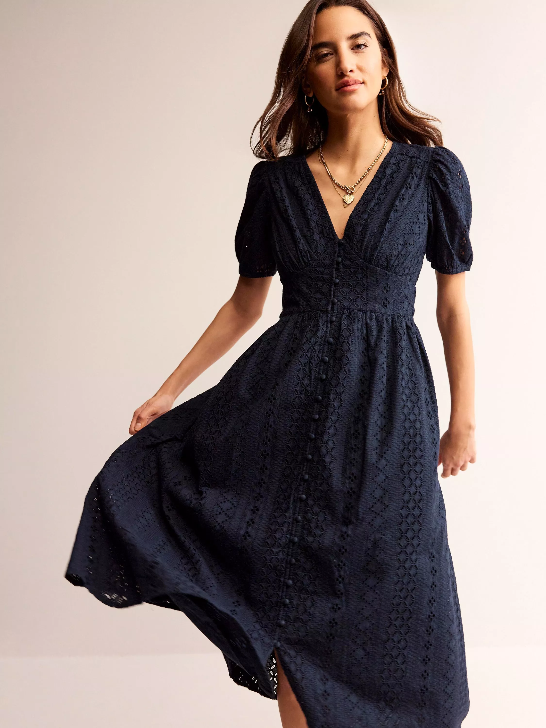 Boden navy blue dress hotsell