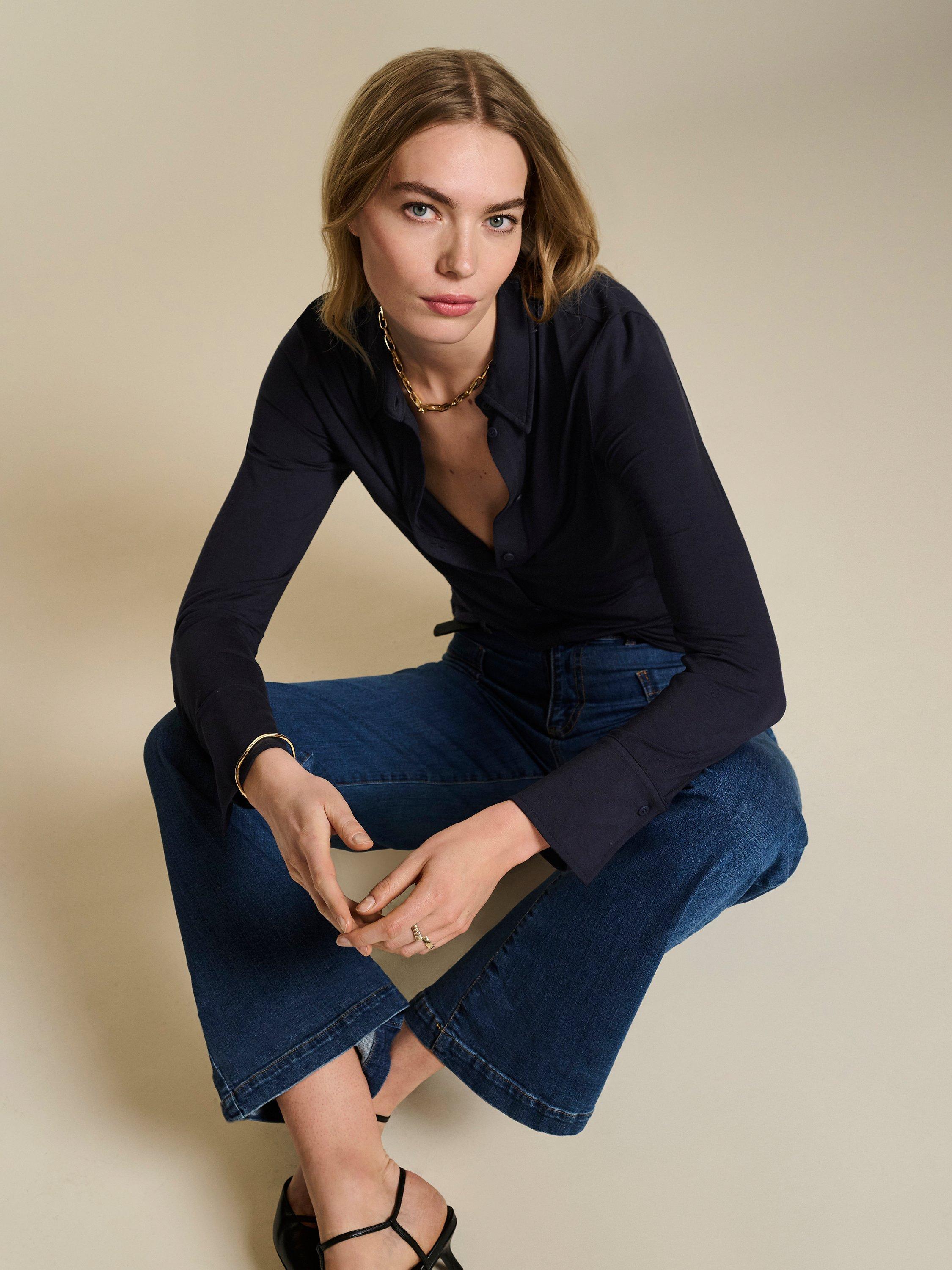 Baukjen Mildred Plain Shirt, Deep Indigo