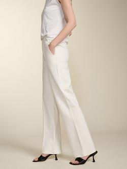 Baukjen Marian Ponte Wide Leg Trousers, Soft White - view 2, Soft White