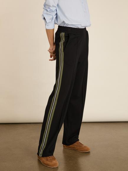 Baukjen Marjorie Side Stripe Trousers - view 2, Caviar Black/Khaki