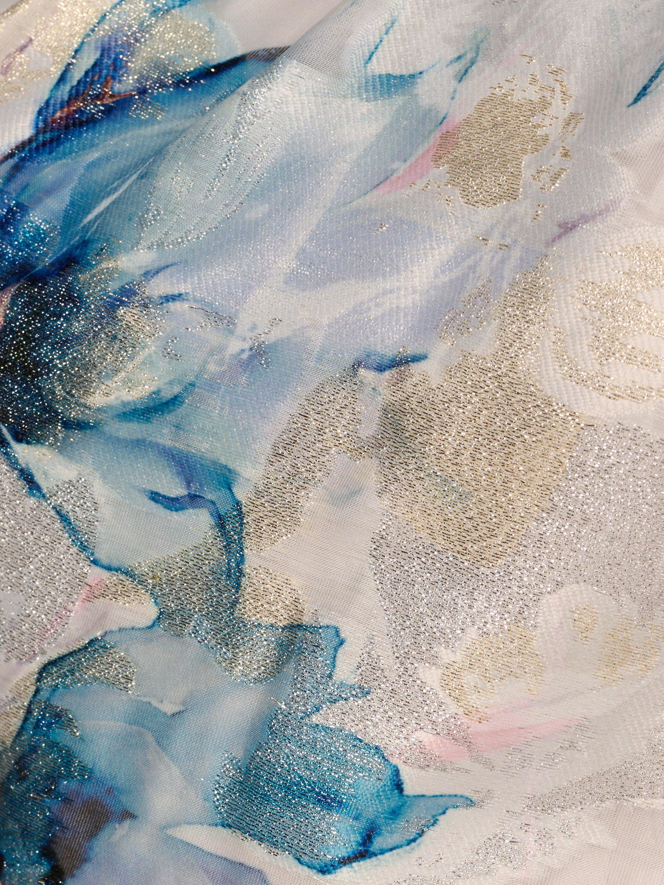 Product image 7 of 7, which shows Aidan Mattox by Adrianna Papell Jacquard Maxi Dress, Blue/Multi, 16