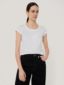 Jigsaw Supima Cotton Scoop Neck T-Shirt, White