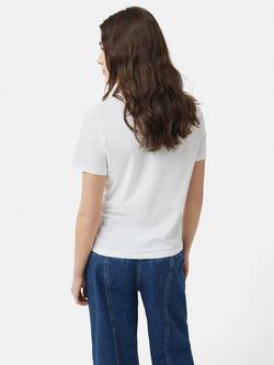Jigsaw Supima Cotton Crew Neck T-Shirt - view 2, White