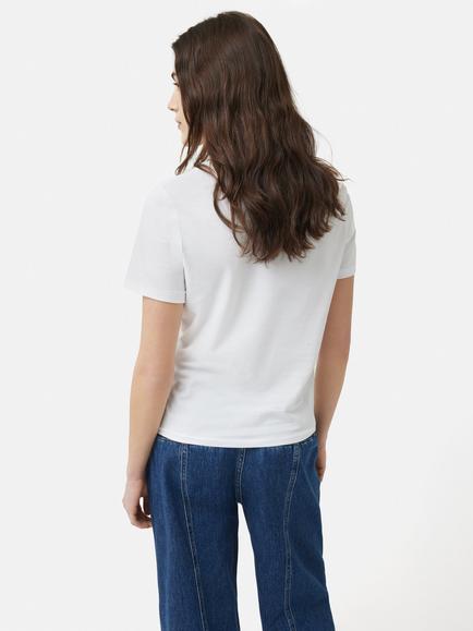Jigsaw Supima Cotton Crew Neck T-Shirt - view 2, White