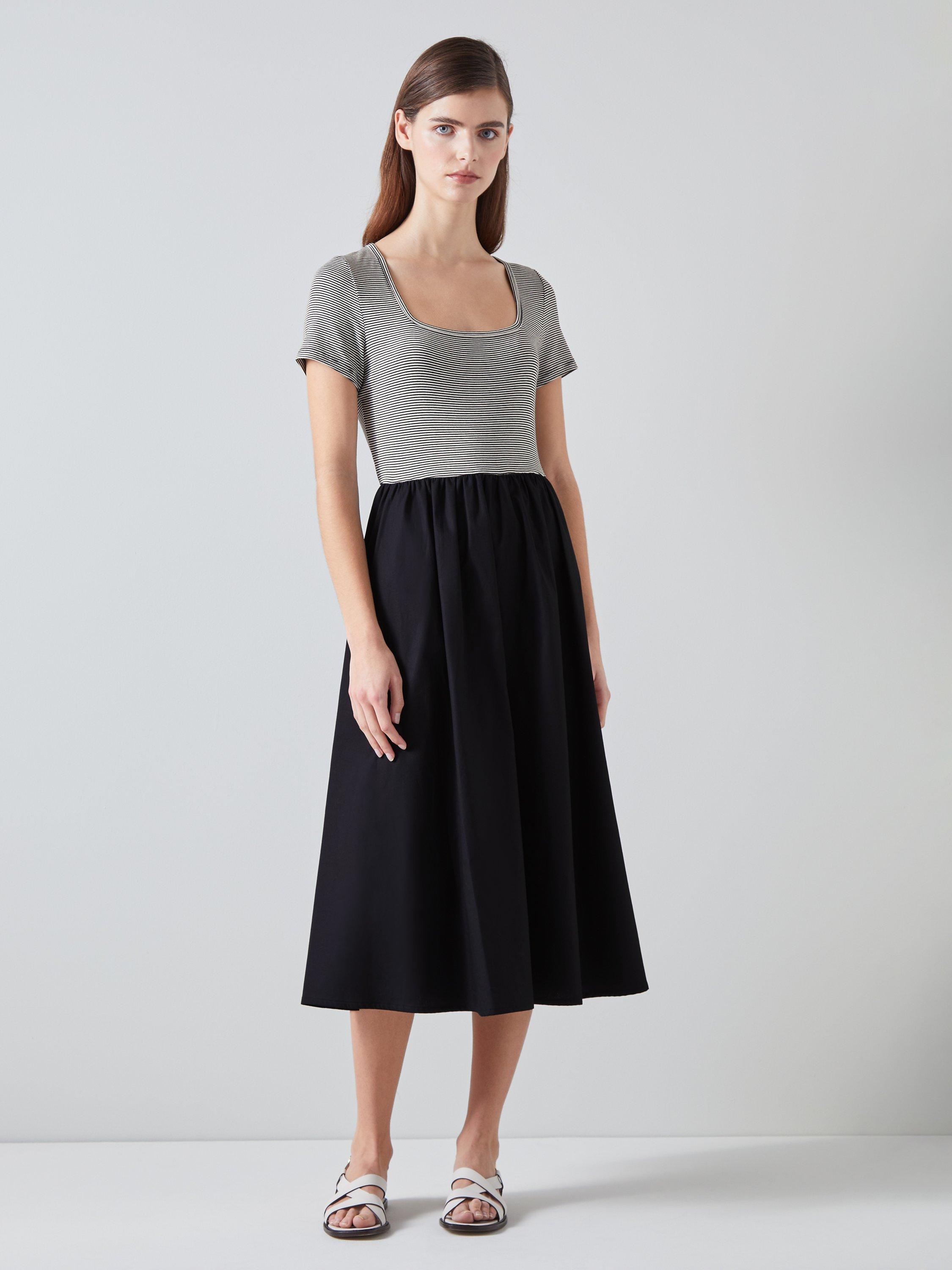 Lk bennett black and white dress sales
