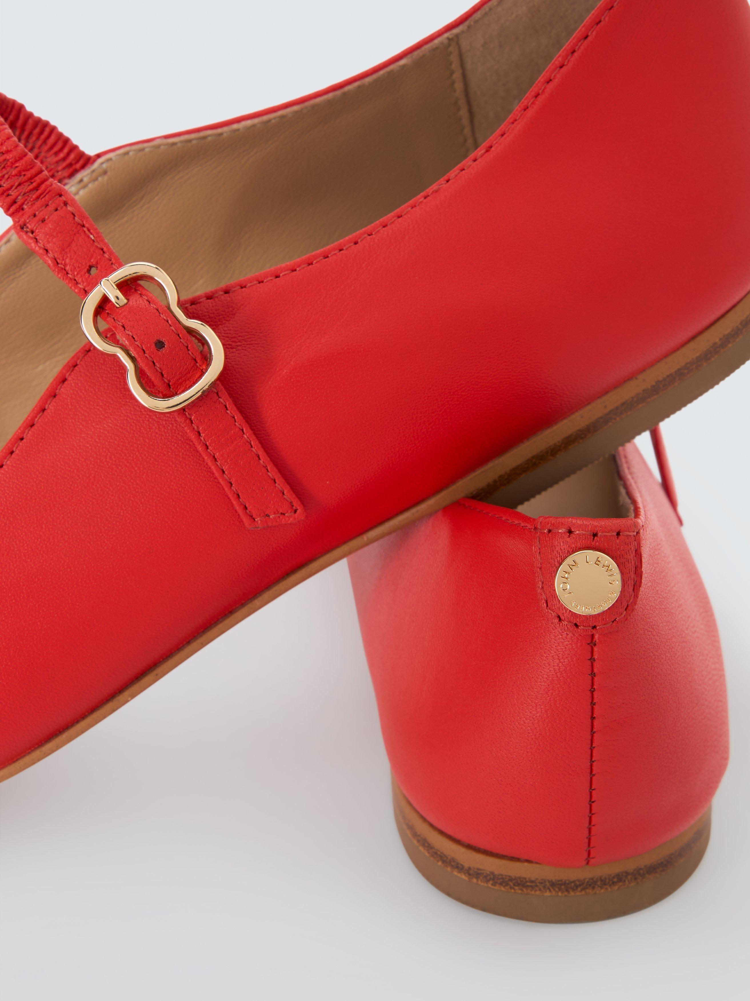 Product image 3 of 4, which shows John Lewis Harrietta Mary Jane Leather Pumps, Fiesta, 3