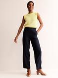 Boden Hampstead Linen Trousers, Navy