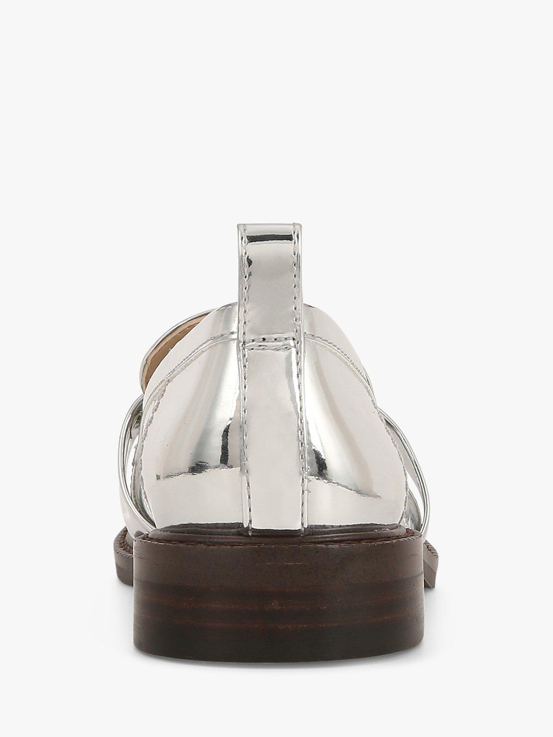 Product image 4 of 6, which shows Sam Edelman Christy PU Loafers, Soft Silver, 6