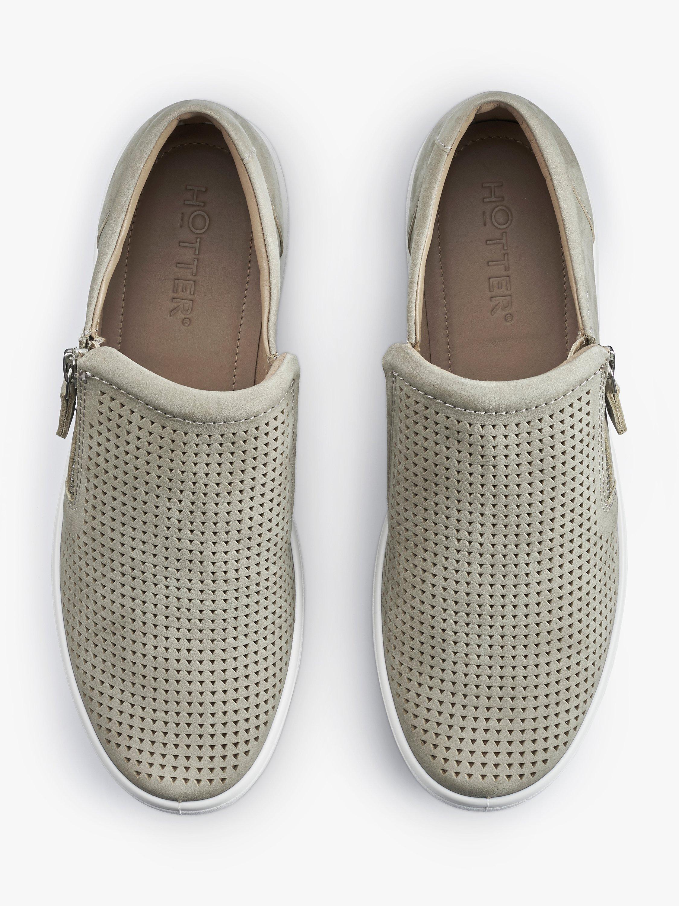 Product image 3 of 4, which shows Hotter Daisy Wide Fit Summer Deck Shoes, Moss, 3