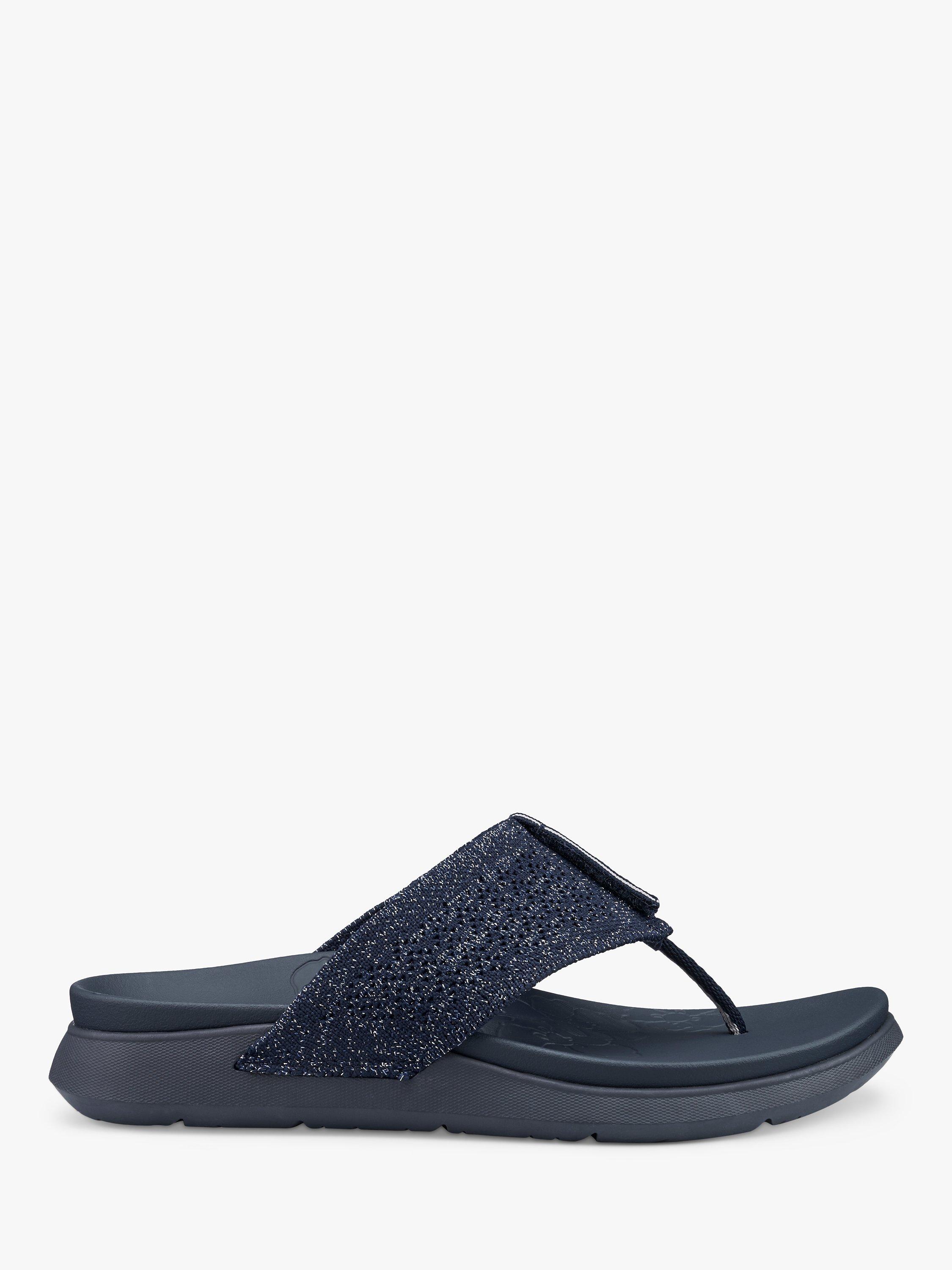 Hotter Kelly Adjustable Sandals, Navy