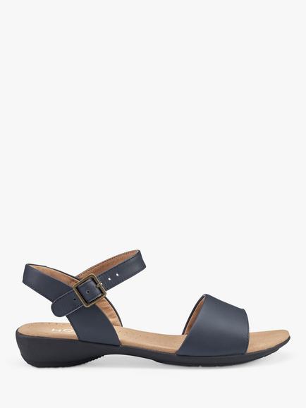 Hotter Tropic Classic Leather Sandals, Navy