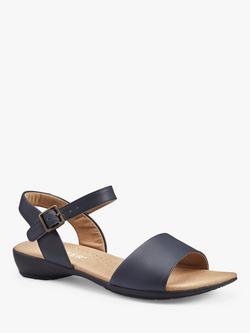 Hotter Tropic Classic Leather Sandals - view 2, Navy