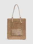 Reiss Maria Woven Tote Bag, Natural