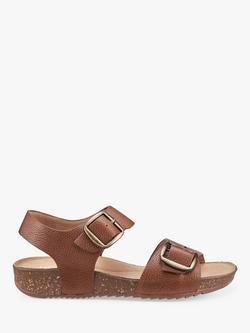 Hotter Tourist II Wide Fit Classic Cork Wedge Sandals, Rich Tan
