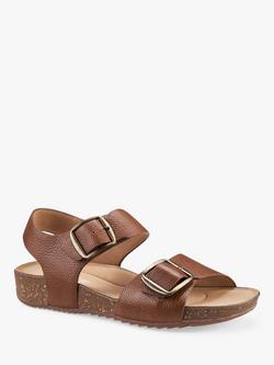 Hotter Tourist II Classic Cork Wedge Sandals - view 2, Rich Tan