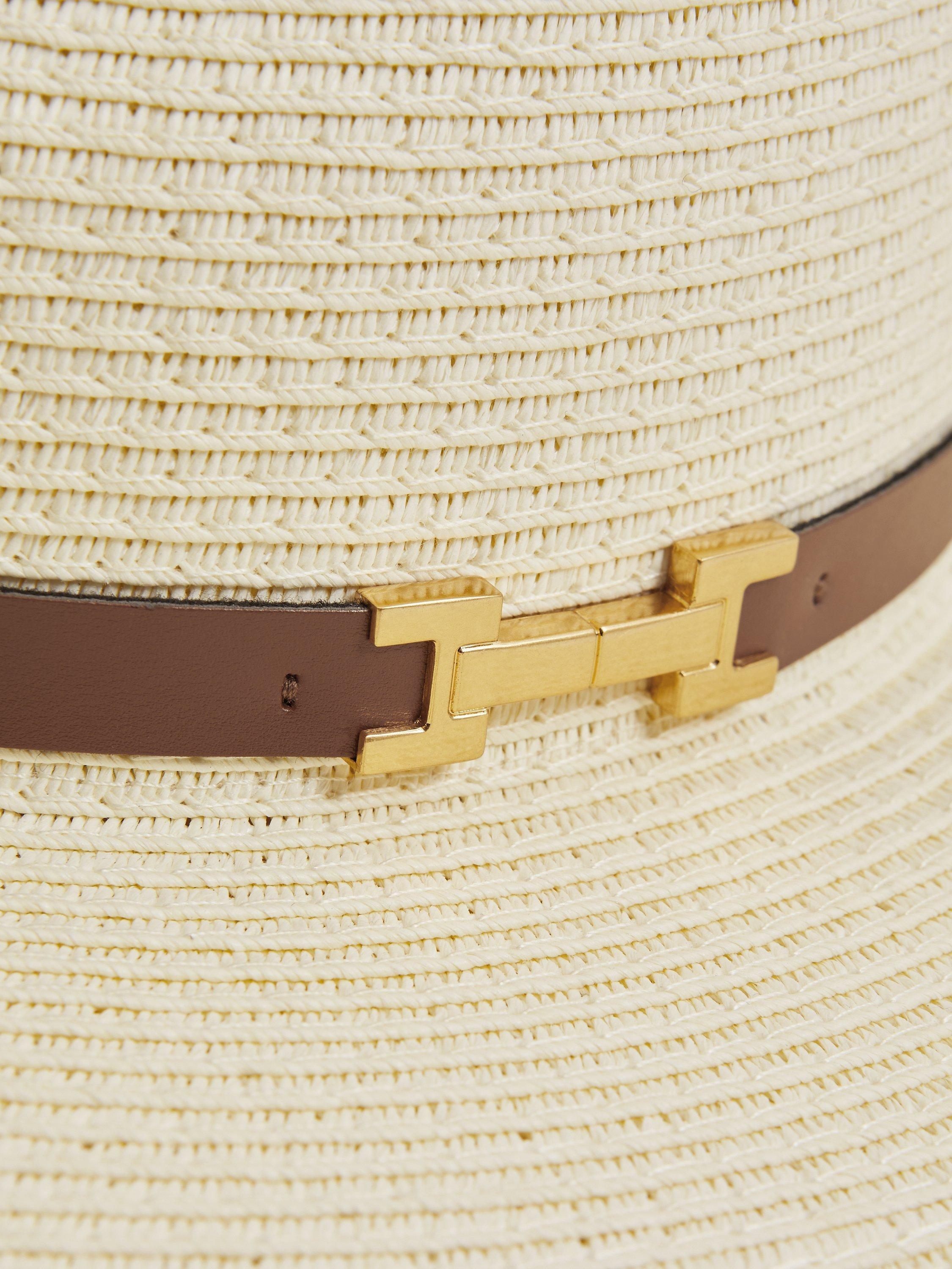 Product image 3 of 3, which shows Reiss Gigi Paper Straw Sun Hat, Natural, M-L