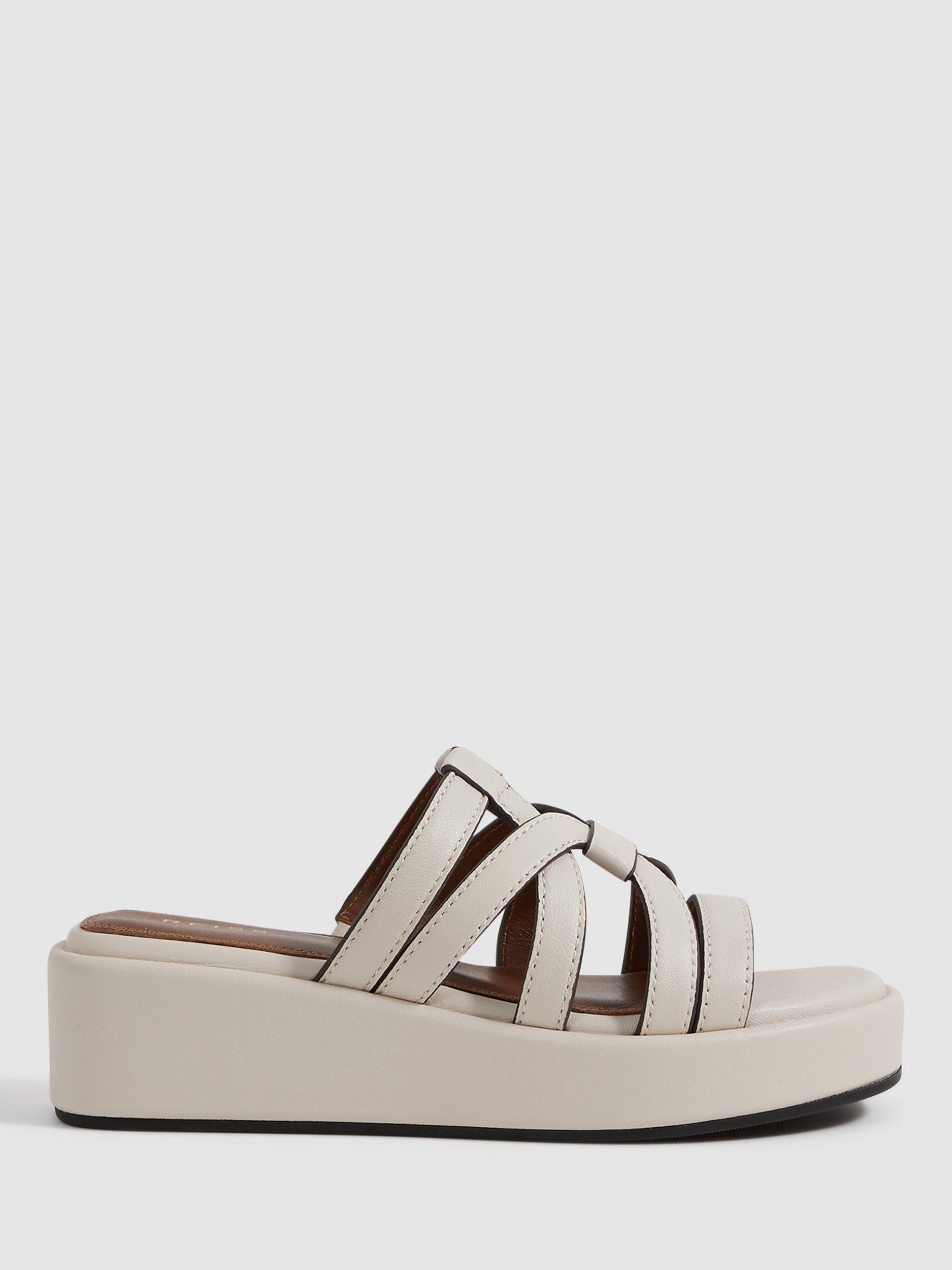 Reiss Naya Leather Platform Sandals