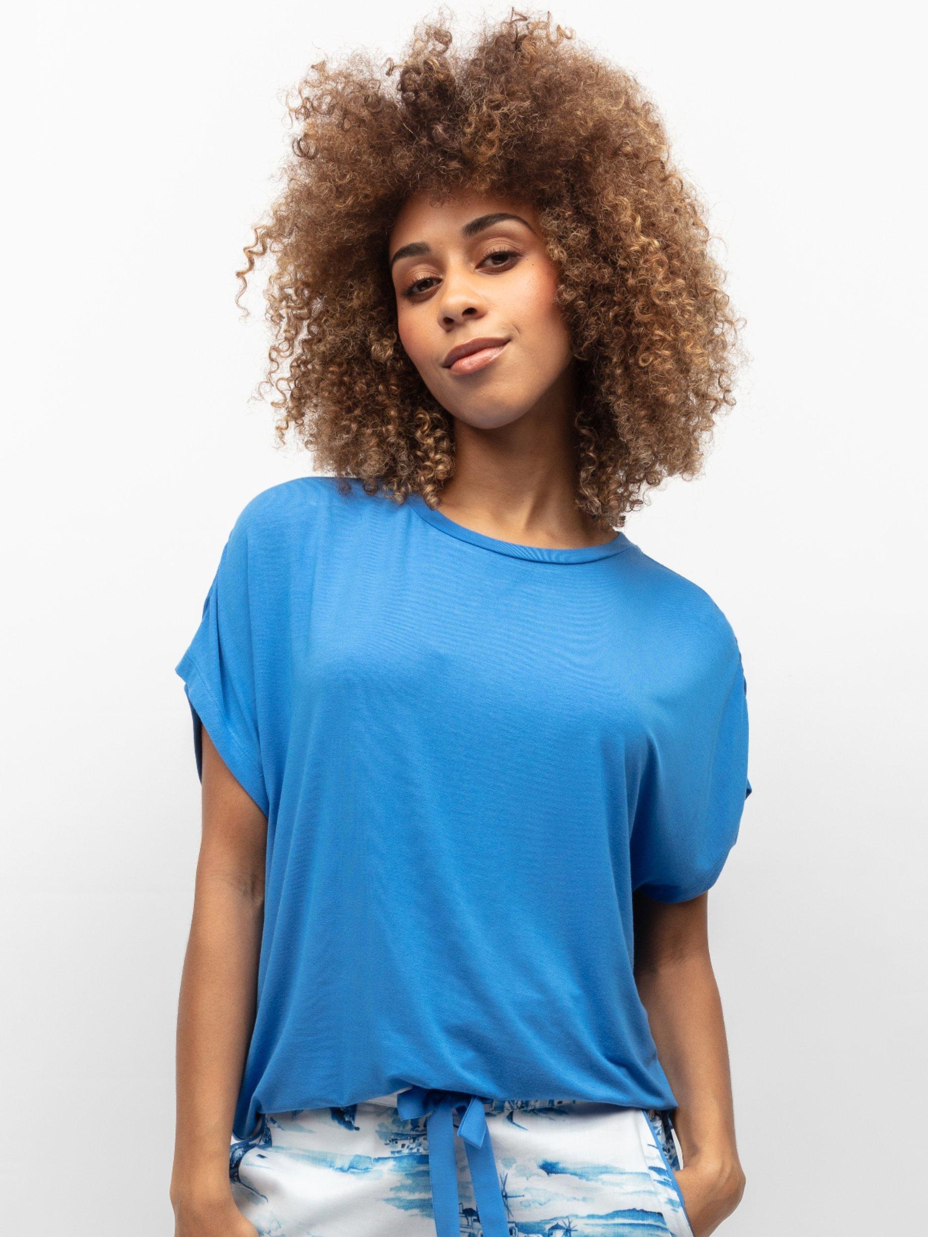 Product image 2 of 4, which shows Cyberjammies Donna Jersey Slouch Pyjama Top, Blue, 28