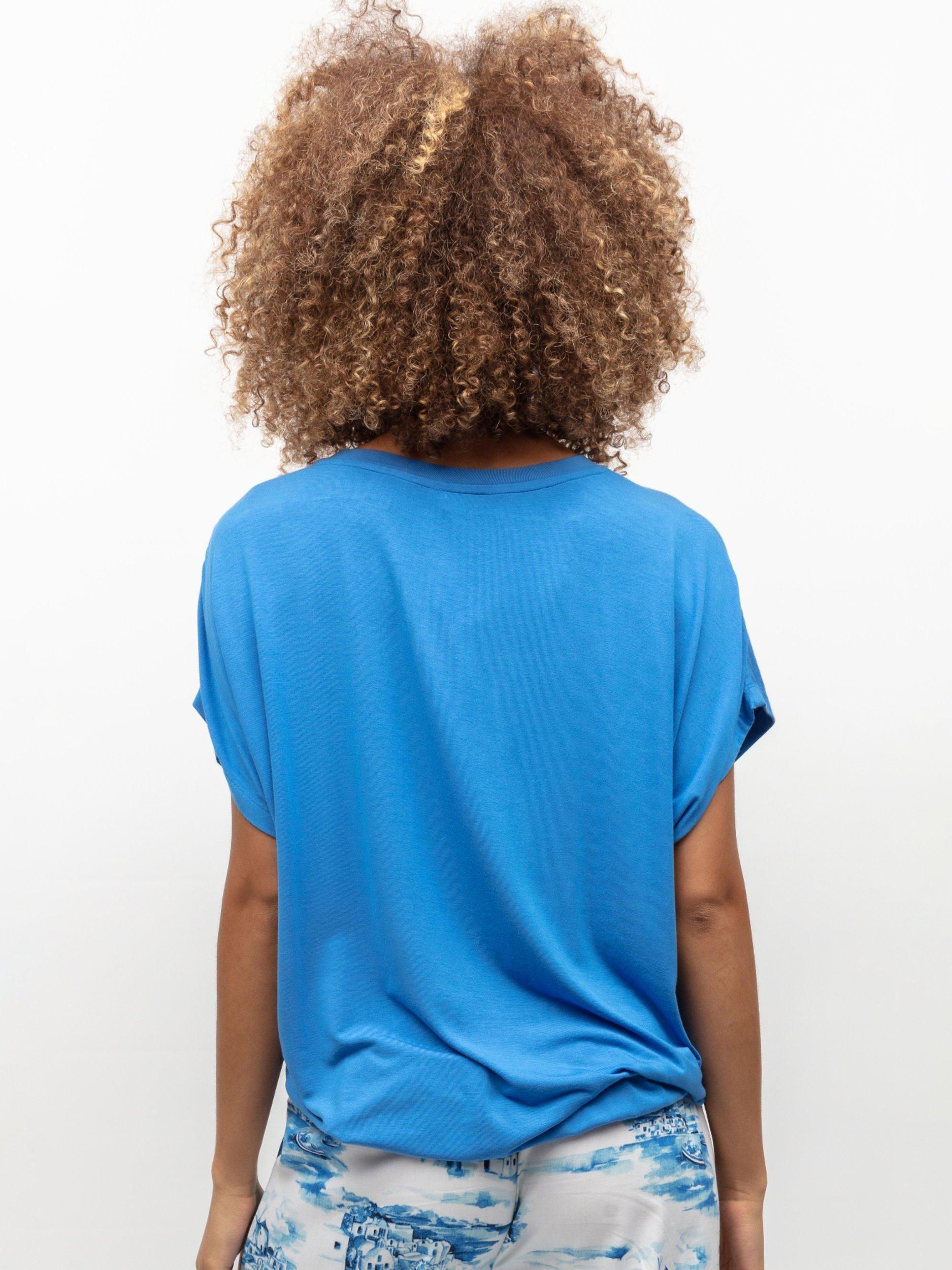 Product image 3 of 4, which shows Cyberjammies Donna Jersey Slouch Pyjama Top, Blue, 28
