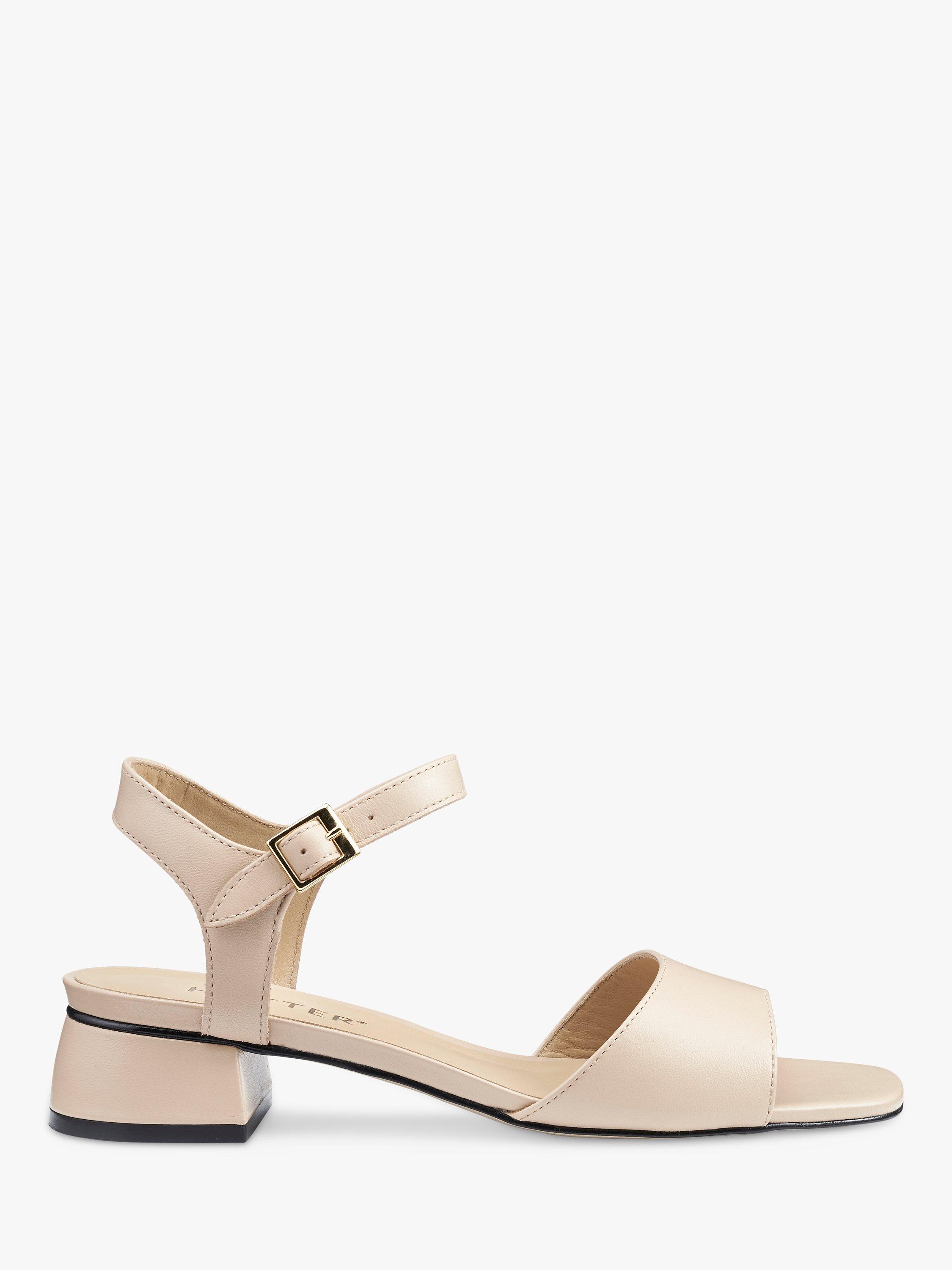 Hotter Amalfi Block Heeled Sandals, Nude