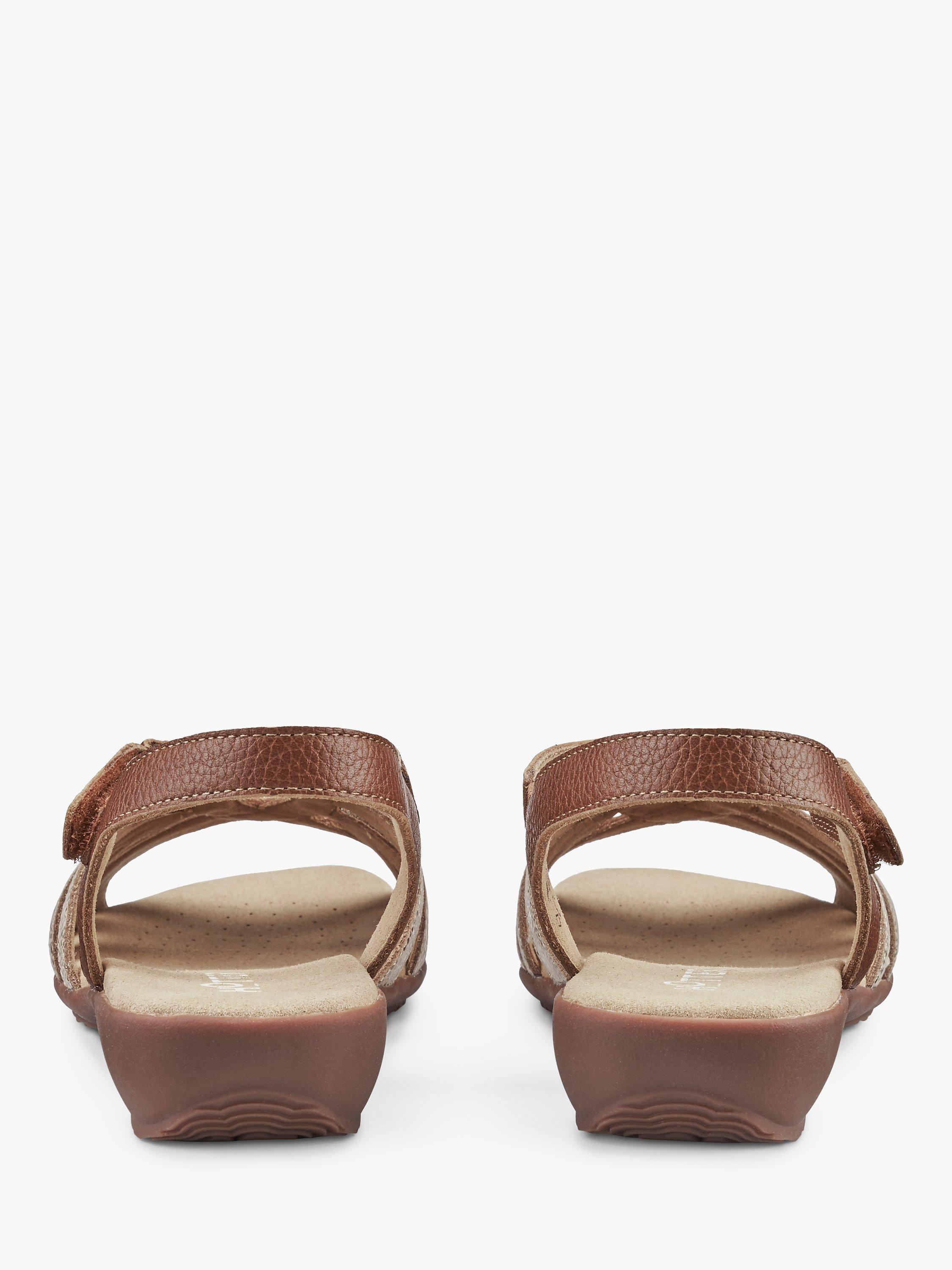 Product image 4 of 4, which shows Hotter Flare Faux Reptile Leather and Nubuck Gladiator Sandals, Rich Tan, 8