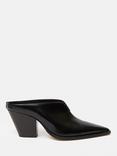 Jigsaw Oakley Leather Pointed Heeled Mules, Black