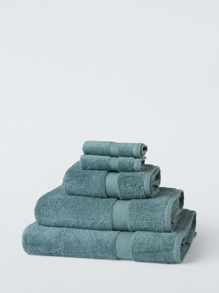 John Lewis Egyptian Cotton Towels, Soft Teal