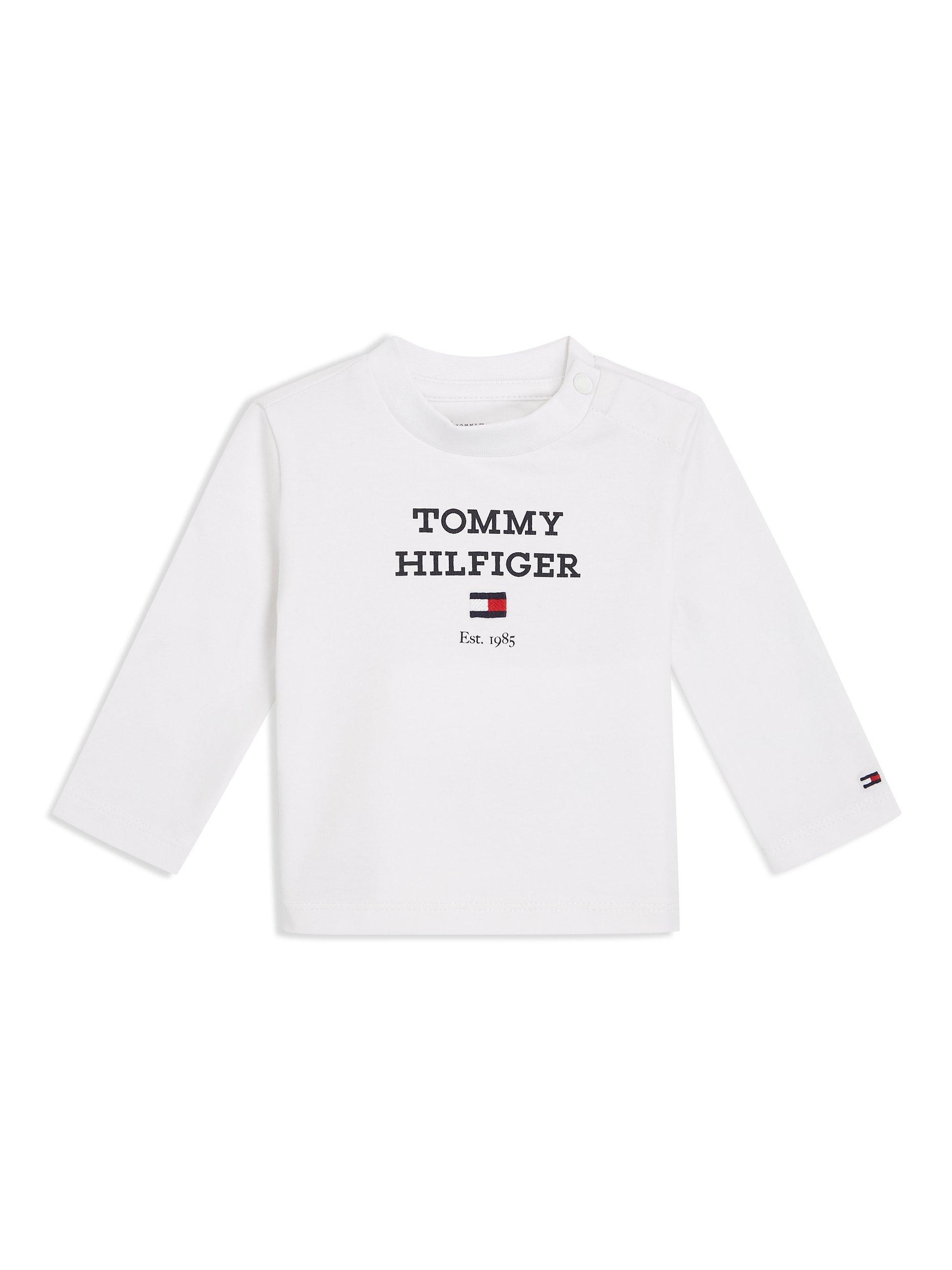 Tommy Hilfiger Baby Logo Long Sleeve T-Shirt, White