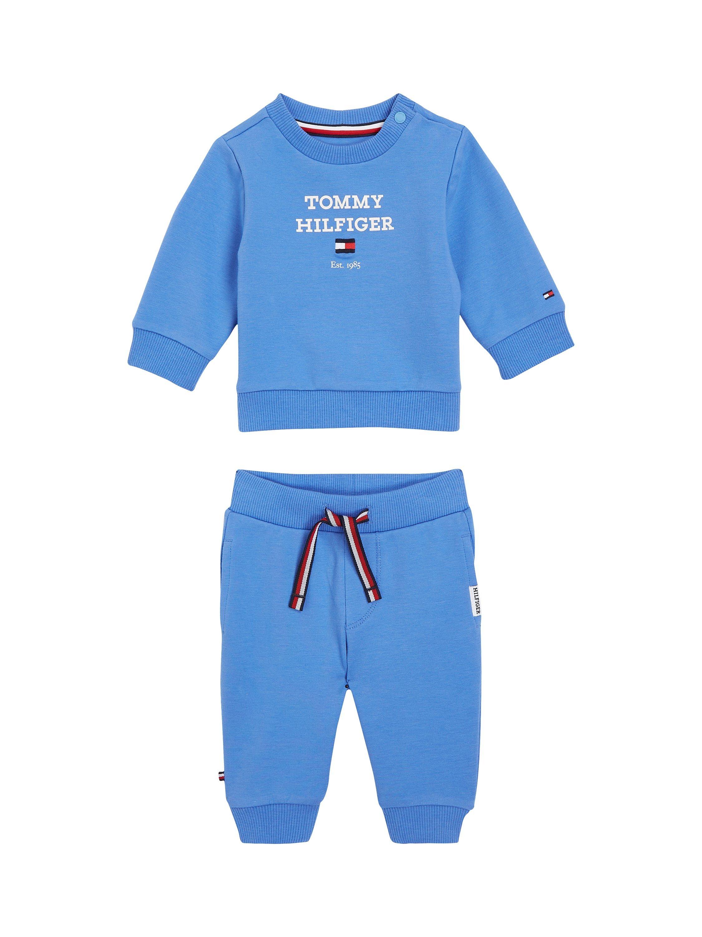 Tommy Hilfiger Baby Logo Sweatshirt & Joggers Set, Blue Spell