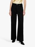 SISLEY Low Waist Wide Fit Jeans, Black