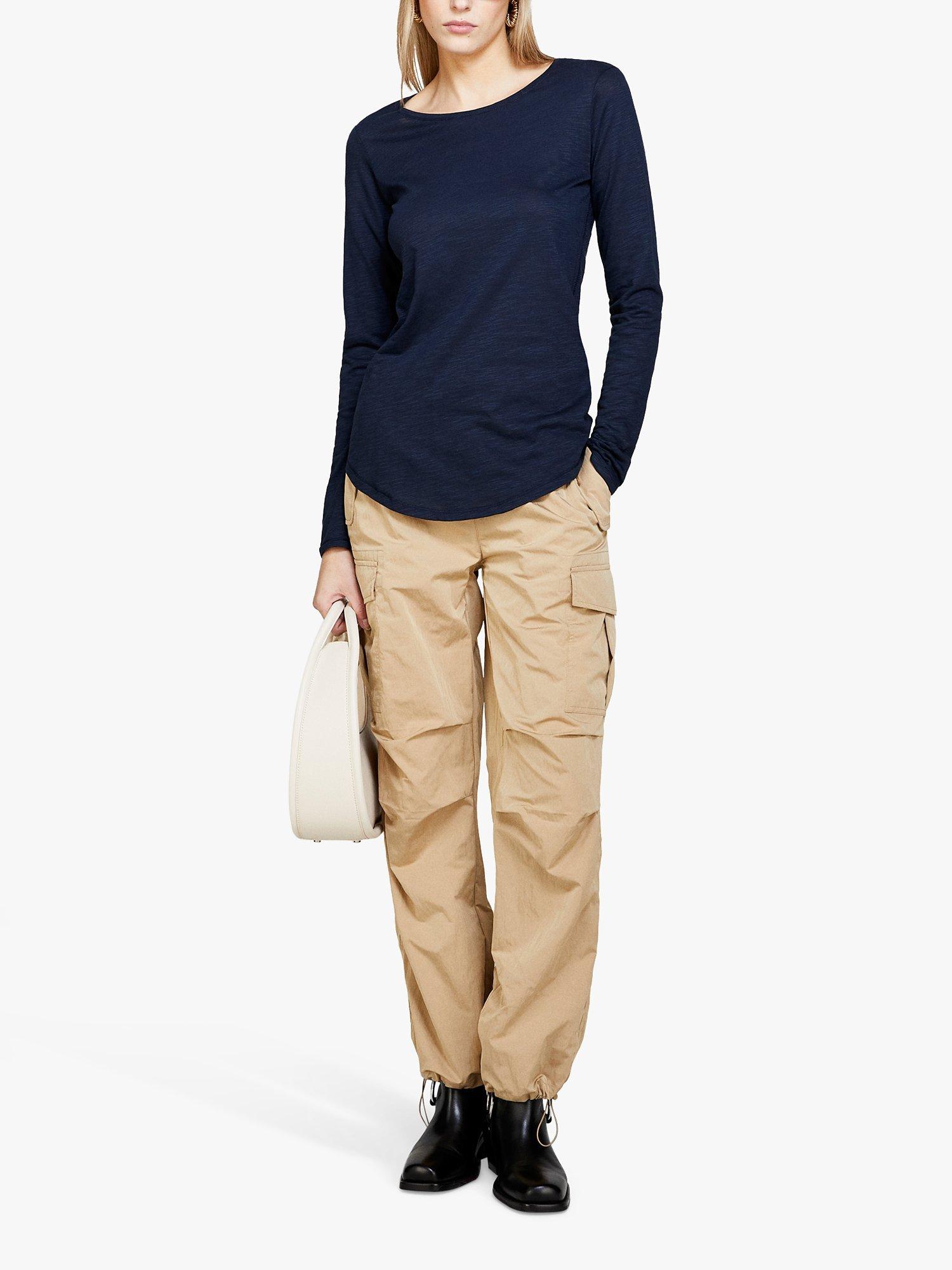 Product image 2 of 4, which shows SISLEY Long Sleeve T-Shirt, Blue, XS