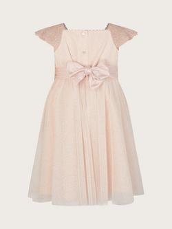 Monsoon Baby Estella Dress, Pink - view 2, Pink