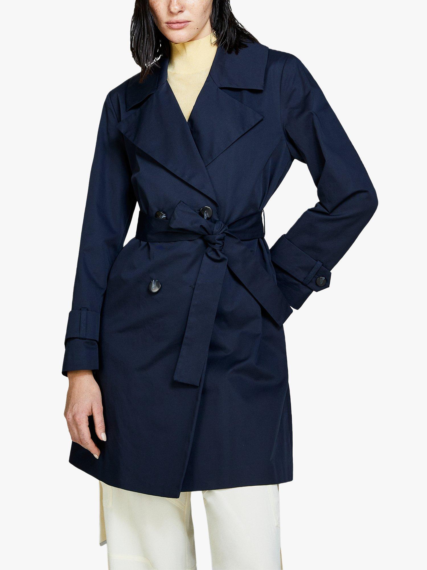 Women's fitted trench coat sales