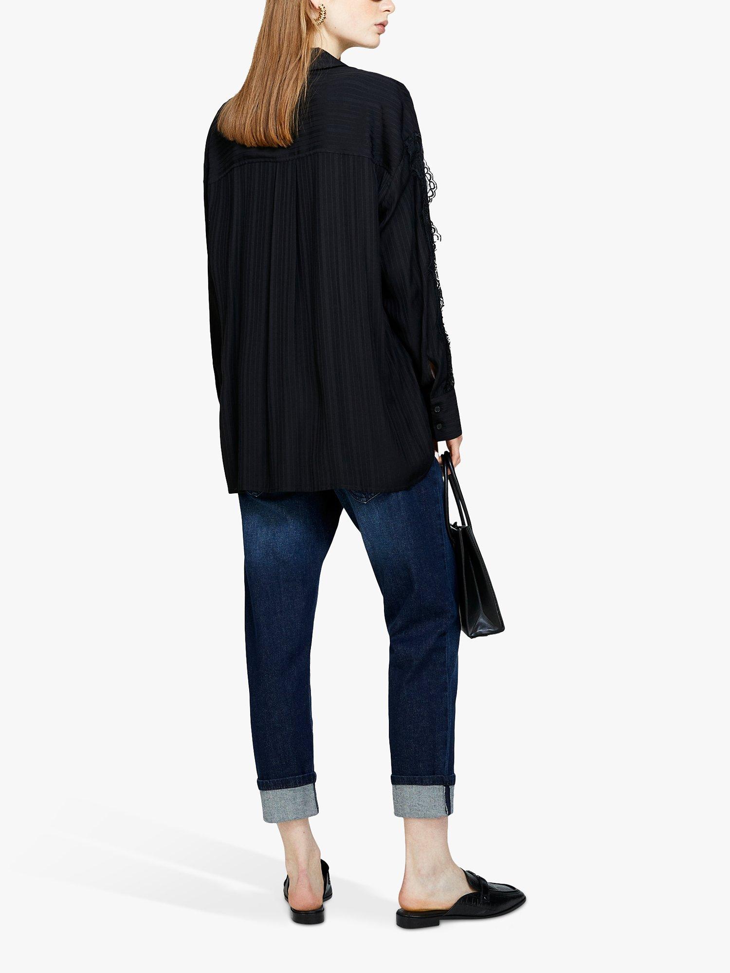 Product image 2 of 5, which shows SISLEY Lima Slim Fit Carrot Leg Jeans, Dark Blue, 29R