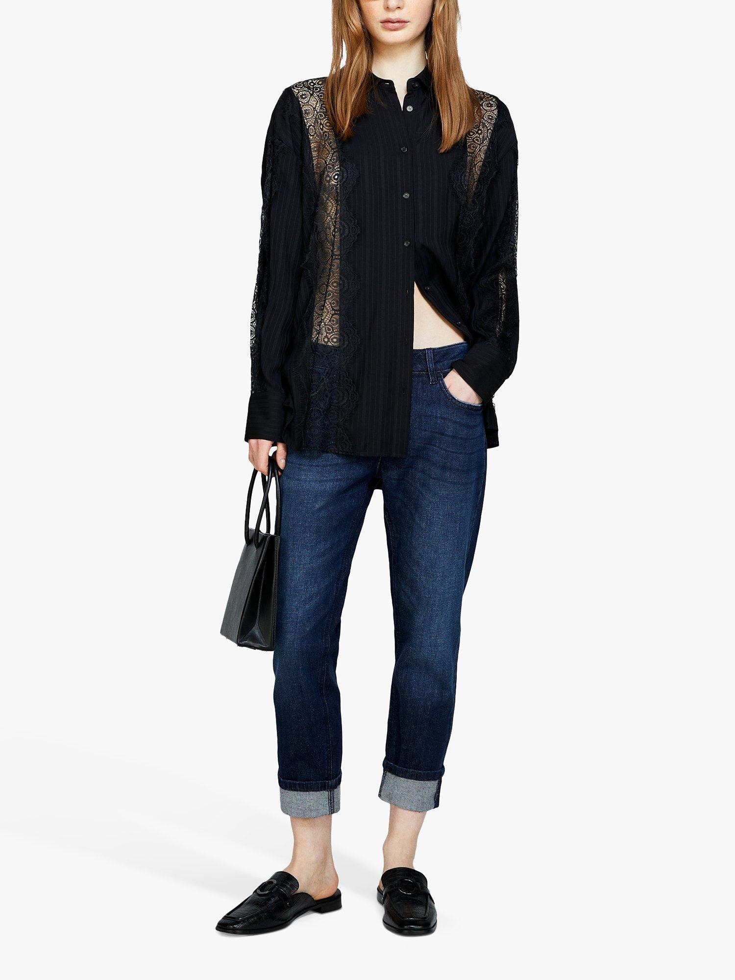 Product image 3 of 5, which shows SISLEY Lima Slim Fit Carrot Leg Jeans, Dark Blue, 29R