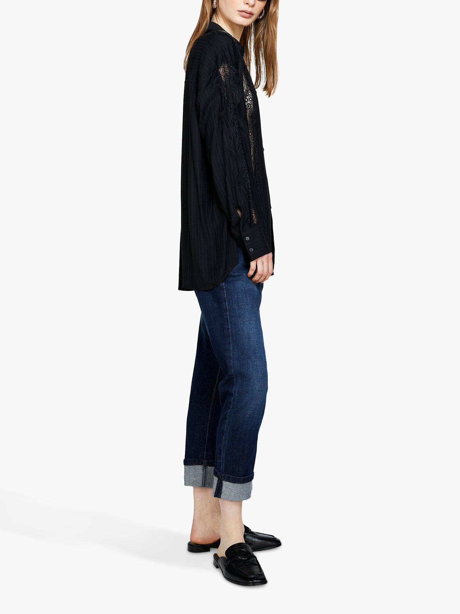 Product image 4 of 5, which shows SISLEY Lima Slim Fit Carrot Leg Jeans, Dark Blue, 29R