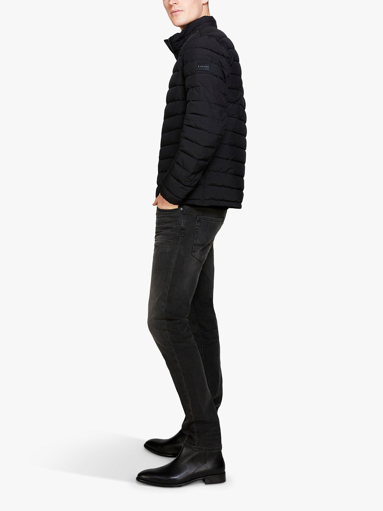 Product image 4 of 5, which shows SISLEY Slim Fit Quilted Jacket, Black, XXL