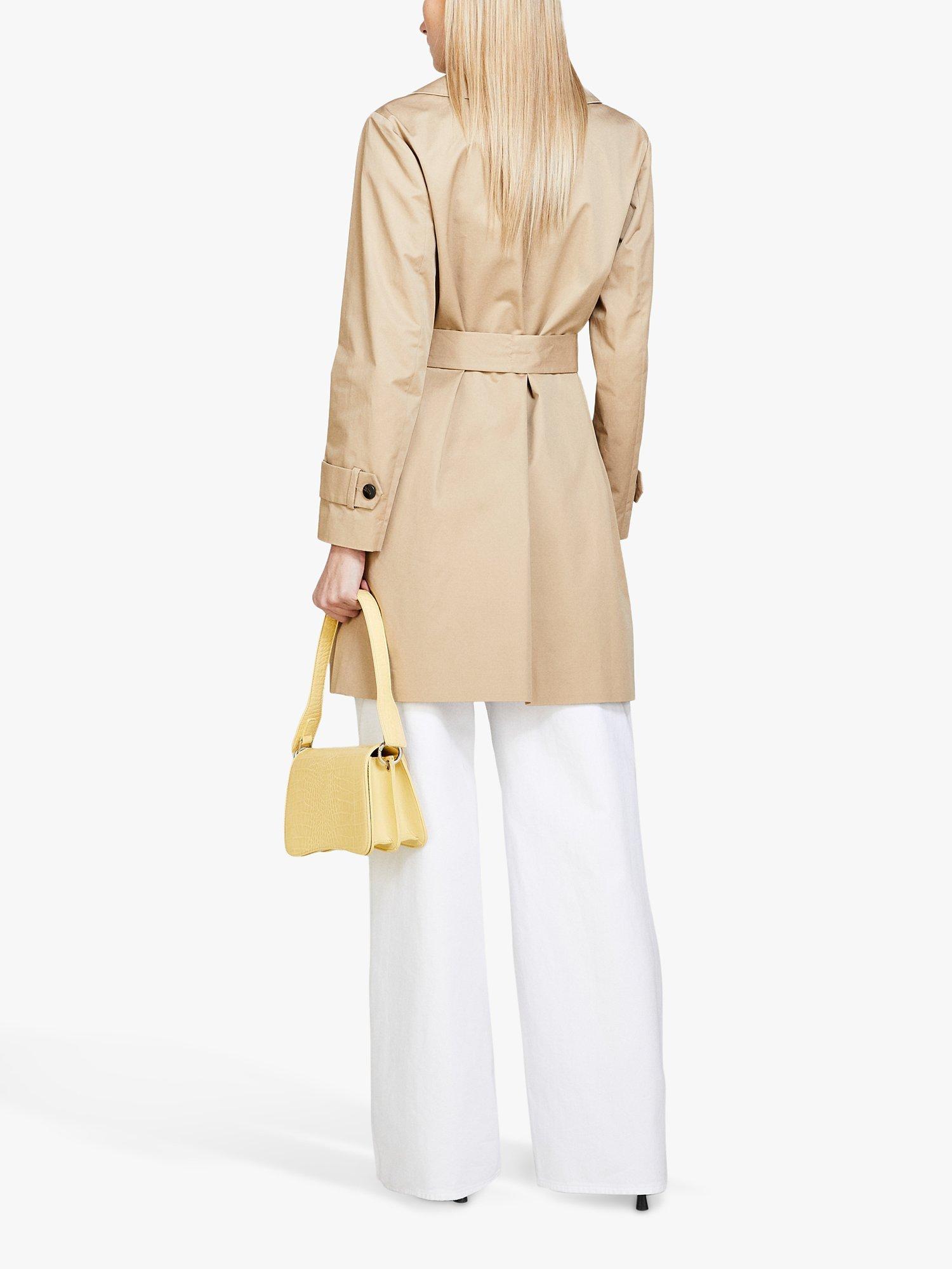 Product image 2 of 5, which shows SISLEY Oversized Fit Sash Waist Trench Coat, Beige, 12