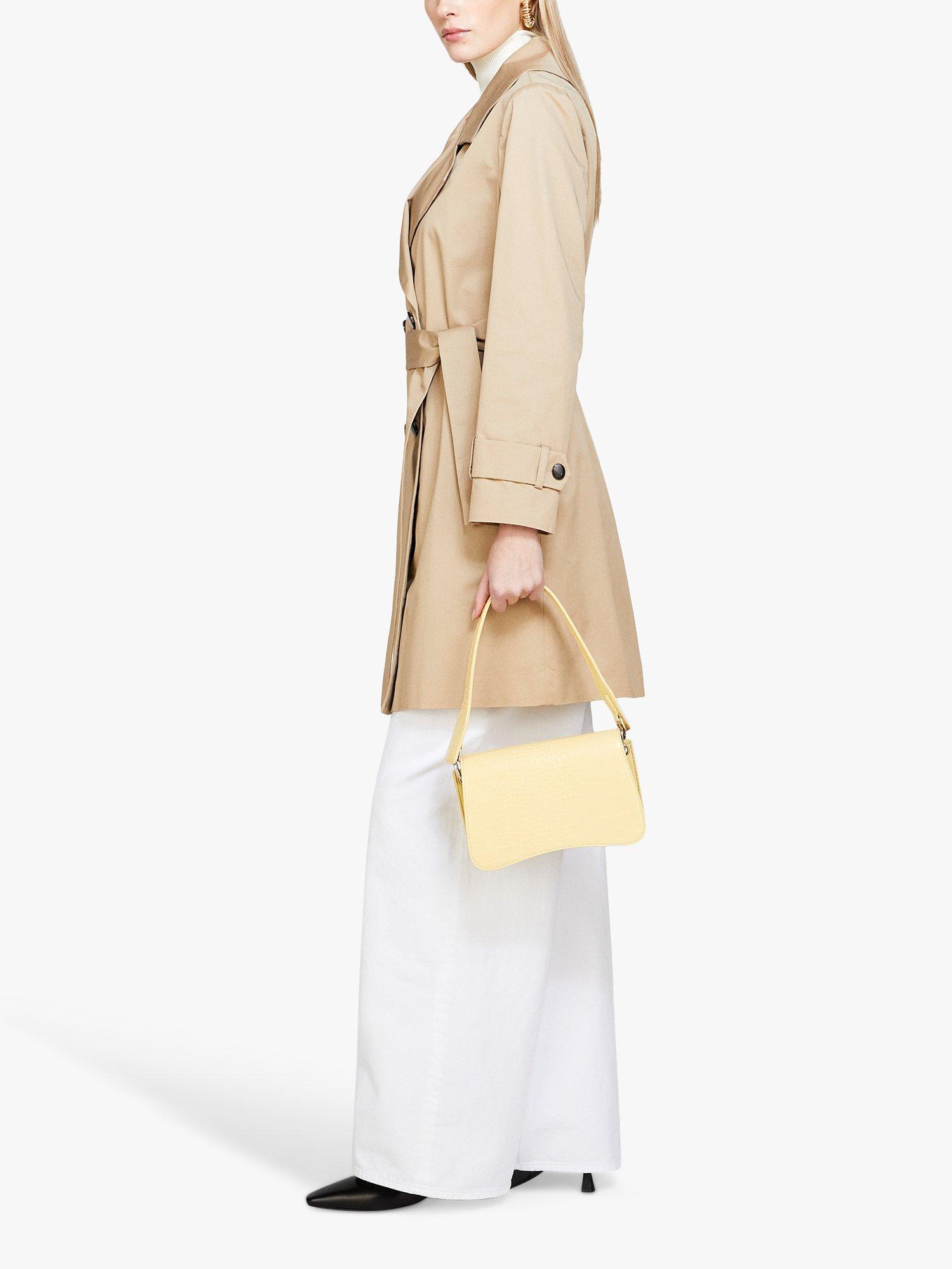 Product image 4 of 5, which shows SISLEY Oversized Fit Sash Waist Trench Coat, Beige, 12