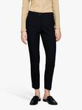 SISLEY Solid Coloured High Waist Trousers, Black