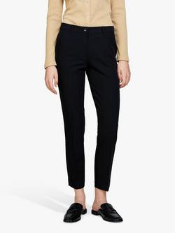 SISLEY Solid Coloured High Waist Trousers, Black, Black