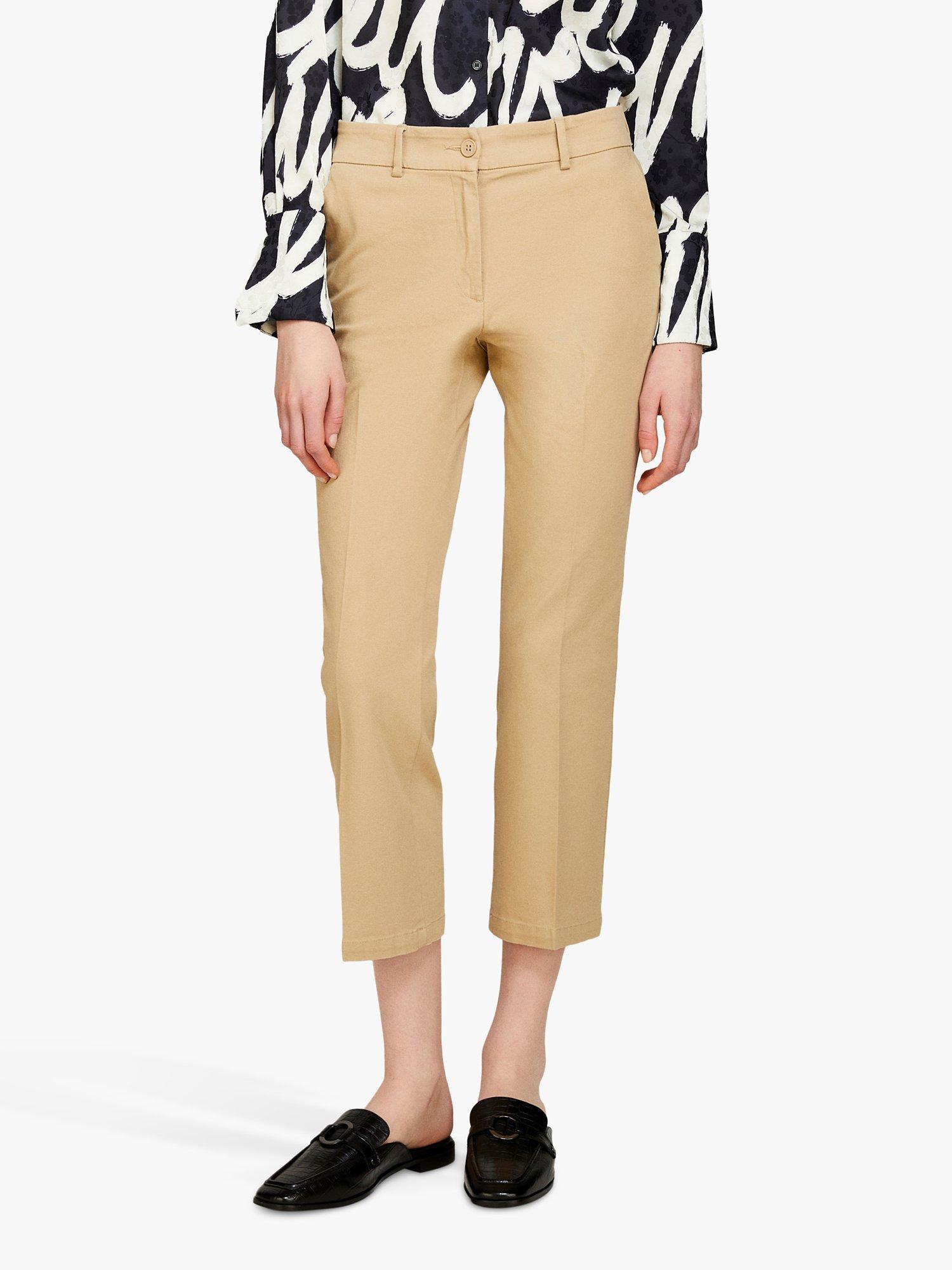 Product image 1 of 5, which shows SISLEY Cropped Trousers, Beige, 10